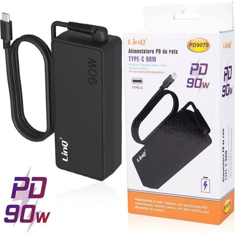 Trade Shop - 90W TYP-C PD NETZTEIL LADEGERÄT FÜR NOTEBOOK SMARTPHONE PD9070 -