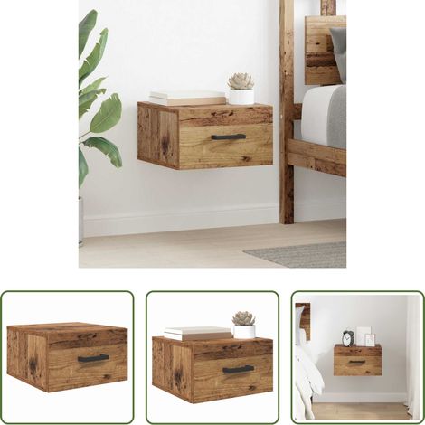 Rangement chambre - Cabinet de chevet Bois ancien 35 x 35 x 20 cm Bois d'ingénierie (1/5)