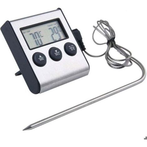 Thermomètre à Viande Numérique Sonde Cuisson Barbecue Grille Lait Vin Eau (1/4)