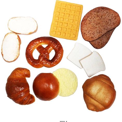 Lot de 12 pains et vienoiseries factices - déco cuisine - plastique soufflé (1/3)