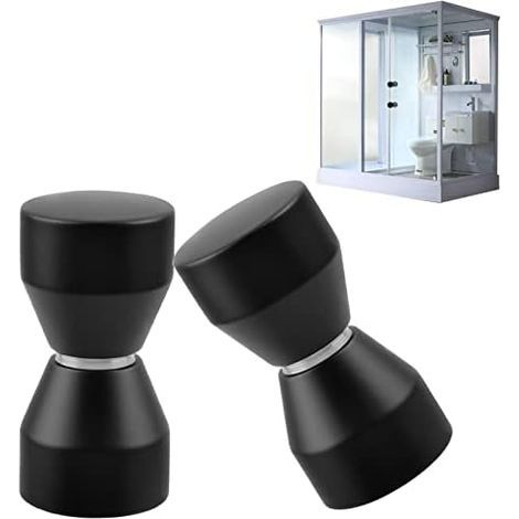 CSPARCV 6x3cm 2er-Pack Duschtürgriff, Türknauf aus Aluminiumlegierung, Türgriff für Bad, Küche, Zuhause, Büro, Hotel (1/5)