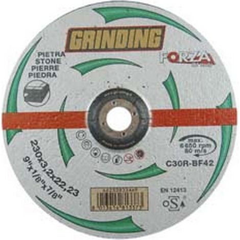25PZ DISCHI TAGLIO CENTRO DEPRESSO MARMO "FORZA" MM.230 mm230x3,2 foro