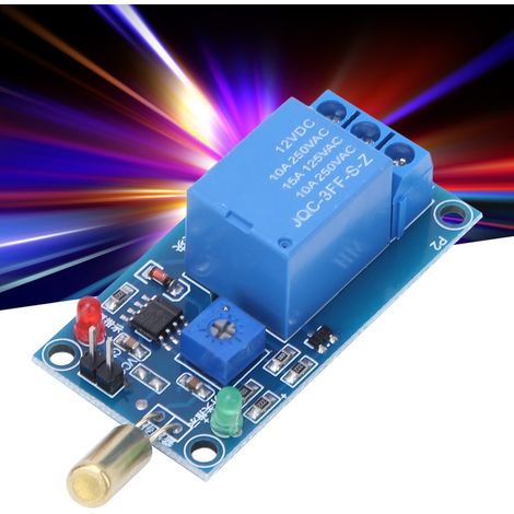 Module relais 12 V CC pour capteur d'inclinaison SW-520  module de déclenchement d'alarme de protection contre le basculement des équipements (1/5)