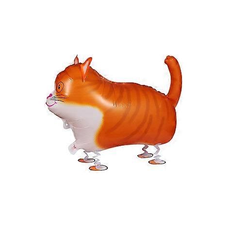 TOYMYTOY 5 Stück Katzen-Lauf-Tierballons aus Aluminiumfolie, lustige Dekoration für Kinder, Partygeschenke (Seilfarbe zufällig)
