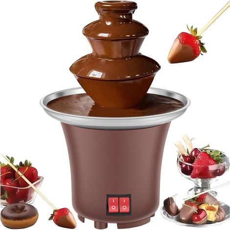 Fontaine à chocolat, fontaine à chocolat pour fêtes, fontaine à chocolat chaud en acier inoxydable pour sauce au fromage nacho et sauce barbecue