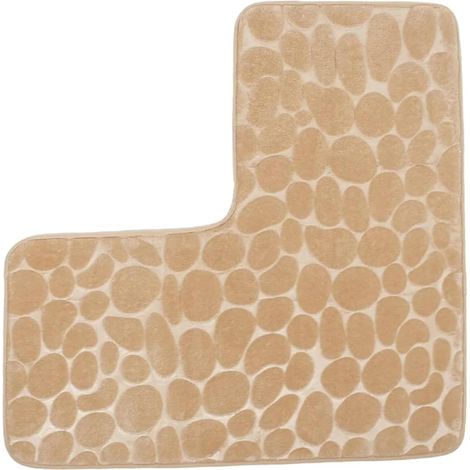 Badematte, 31,5 x 31,5 cm, rutschfeste Eckduschmatte, weiche, saugfähige Duschmatte, Duschmatte für den Außenbereich, maschinenwaschbare Badematte für Hotel oder Zuhause (1/5)