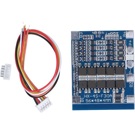 Carte de protection pour batterie lithium 4S 14,8 V, type équilibré, compatible avec les batteries lithium-fer-phosphate 12,8 V 30 A (1/5)