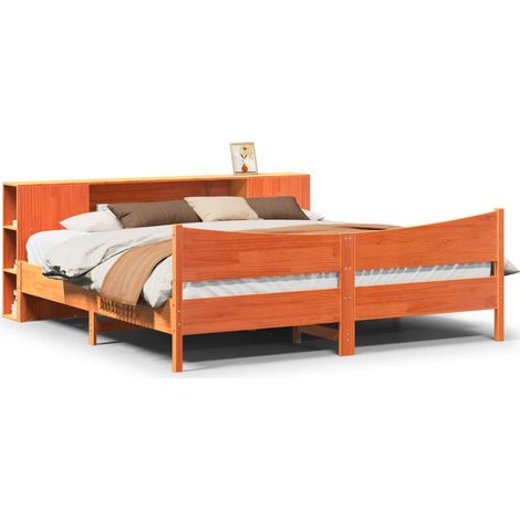 Maison Exclusive - Giroletto senza Materasso Marrone Cera 180x200 cm Legno di Pino (1/5)