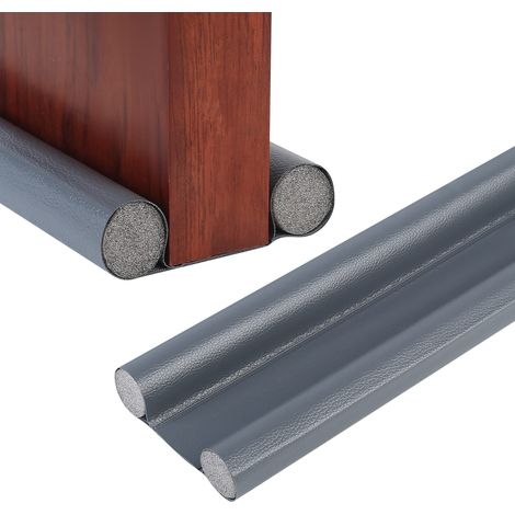Fond Joint de Porte, de Porte Double Isolant, Bas de Porte Interieur, Joint de Base de Porte Anti Froid, Coupe-Vent et Anti-Poussière (Gris) (1/5)