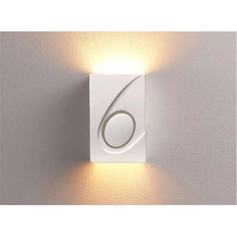 Applique in gesso dal design moderno forma biemissione attacco per lampadine G9 (1/5)