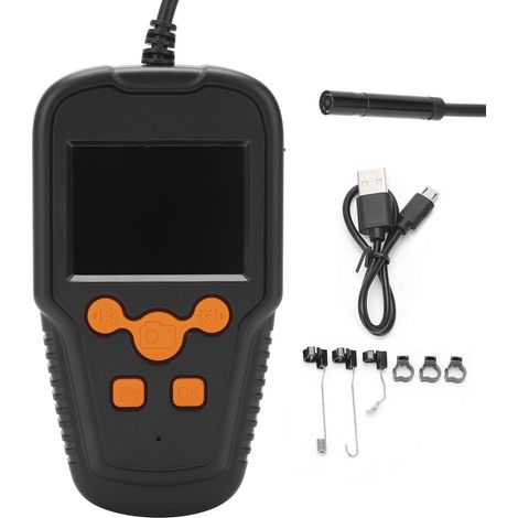 Endoscope industriel 2MP enregistrement IP67 objectif 5,5mm écran HD 2,4 pouces orange portable 10m/32,8ft (1/5)