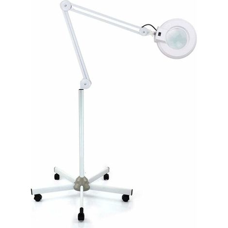 Lampada d'ingrandimento a LED da 22WLente diottrica da 220 mmIlluminazione senza ombreSupporto mobile con ruote