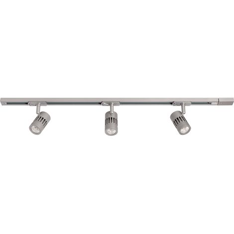 Rail avec spots LED 3x8W 3000K Argent (1/3)