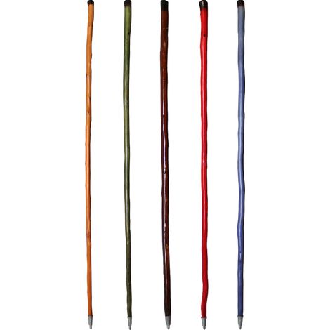 WURKO baston marcha gr.125/130 lacado , Bastón de marcha de madera lacada Tamaño 125 a 130cm Cuerda de agarrre en mango Tipo artesanal Colores surtidos Envío se