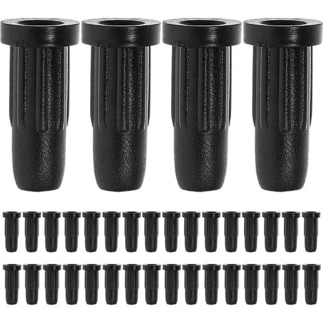 Housses de roues chaise, 50 pièces, plastique noir