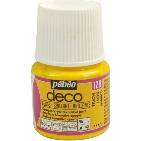 Peinture acrylique - Pébéo - P.BO Déco - Noir profond - Brillant - 45ml (1/4)