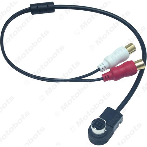 Câble audio de haute qualité avec connecteurs RCA femelles 2 broches pour entrée AUX du haut-parleur Alpine KCA-121B CDA-9805 (1/4)