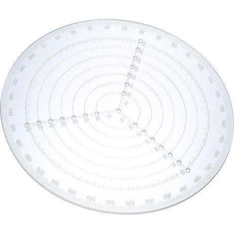 Zentrierkreis-Finder-Kompass aus Acryl, transparent, Drehwerkzeug, Zentrierkreislehre zum Zeichnen von Holzkreisen, Gyrationskreisen, Durchmesser des Drehwerkzeugs, transparent