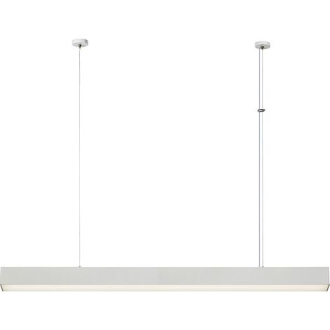 Suspension linéaire blanche 120 cm LED 45W CCT Tuya (1/5)