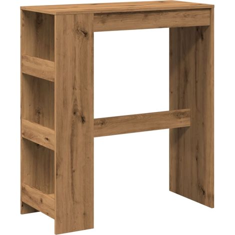 Maison Exclusive - Mesa alta con estantes madera roble artisian 9