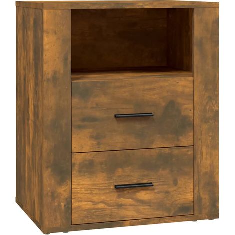 Maison Exclusive - Nachttisch Räuchereiche 50x36x60 cm Holzwerkst