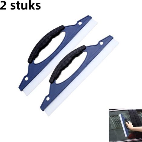 Juego de 2 piezas, Limpiaparabrisas para coche, Escobillas planas, Escobillas limpiaparabrisas para coche, No dañan la pintura del coche, Azul (1/5)