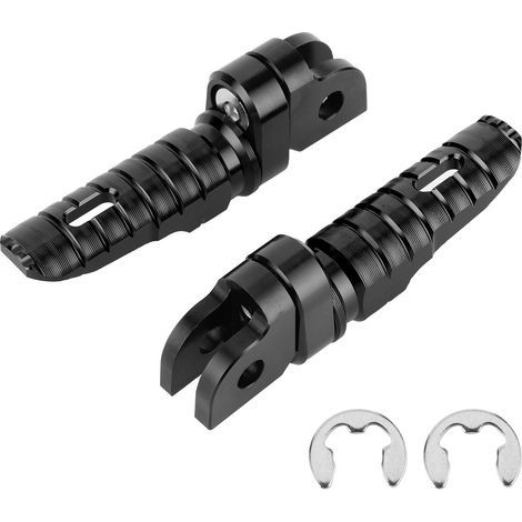 Motorrad-Fußrasten vorne, Paar, vorne links und rechts, für Yamaha MT03 MT25 MT07 MT09 R3 XJ6 Schwarz (1/5)