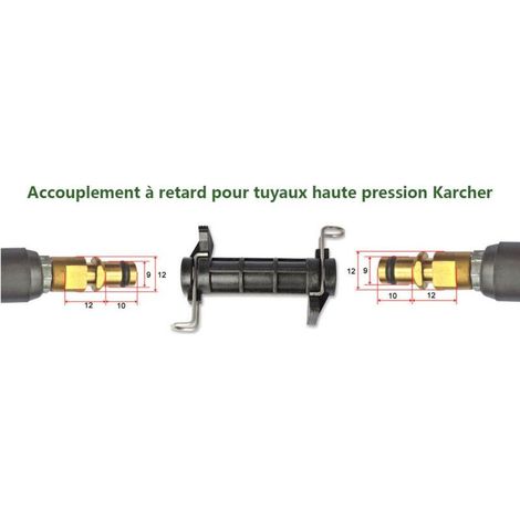 Tuyau haute pression 6m pour nettoyeur Karcher K2-K7 – Connecteurs compatibles – Pression 180 bar – Matériaux PVC et nylon renforcé (1/4)