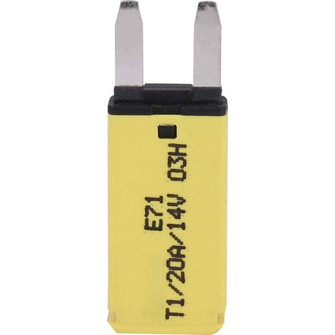 14V DC 20A gelbe Flachsicherung mit automatischer Rückstellung für Auto, LKW, Boot, Wohnmobil (1/5)
