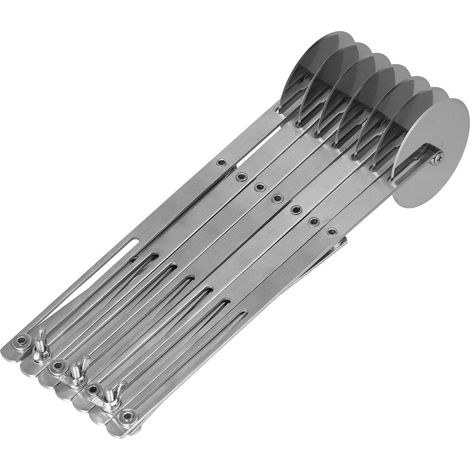 Lot de 7 coupe-pizza roulants en inox, roulette à pâte, cutter à pizza et pâtisserie, coupe-gâteau (1/5)