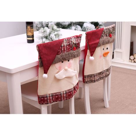 Housse de chaise de noël. housse de protection pour chaises. siège de fête. (1/4)