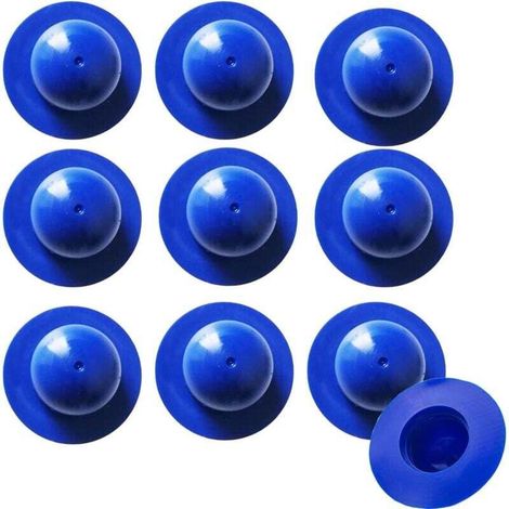 Lot de 10 bouchons de rechange pour pompe de filtration de piscine, compatibles avec Intex et Bestway (bleu) (1/4)