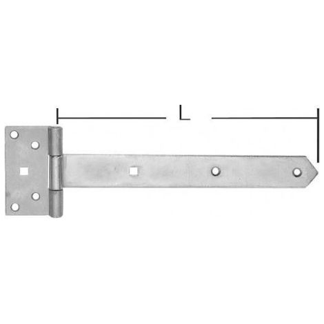 Penture volet 40x3,5x600mm chromé brillant (1/2)