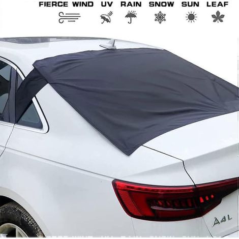 Déflecteur de neige, protection antigel et protection solaire pour lunette arrière de voiture (1/4)