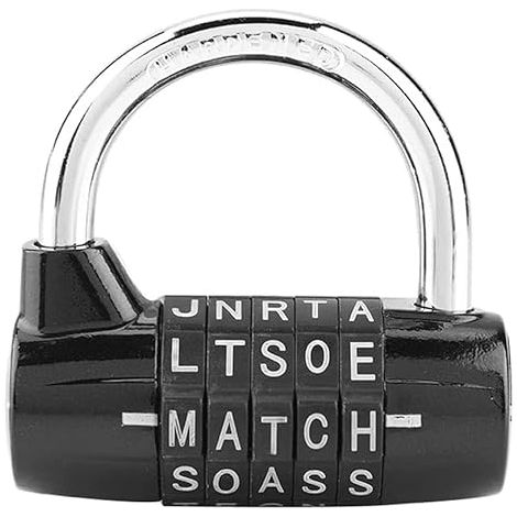 Cadenas à combinaison 5 chiffres – Noir – Idéal pour salle de sport, armoire, boîte à outils, vélo ou voyage