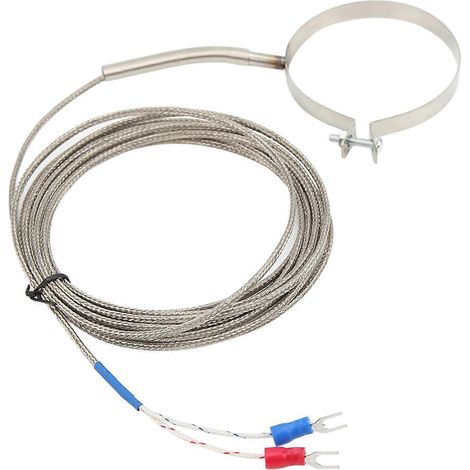 60-mm-Thermoelement aus Edelstahl, 0–400 °C, Typ CK, Temperaturfühlergewinde für die Industrie, 3 Meter / 9,8