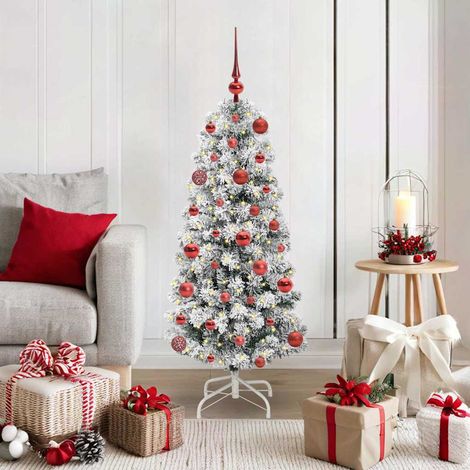 Künstlicher klappbarer Weihnachtsbaum Grün und Weiß 120 cm (1/5)