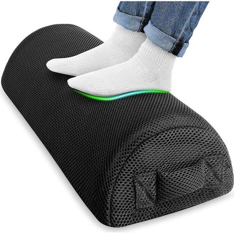 Reposapiés debajo del escritorio, taburetes ergonómicos con cojín reposapiés de alta densidad. (1/5)