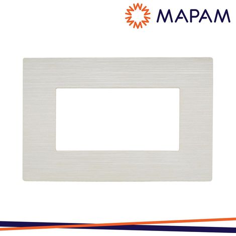 PLACCA TECNOPOLIMERO SPAZZOLATO M5004SL-21 JOY 4P PERLA (1/2)