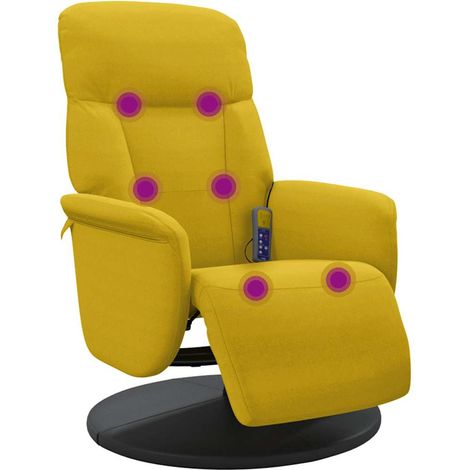 Maison Exclusive - Massagesessel mit Fußteil Gelb Samt (1/5)