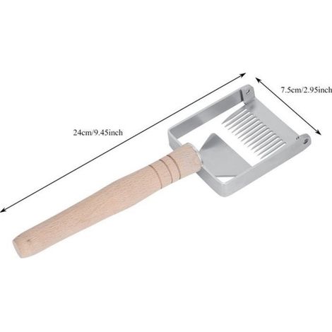 Fourche Antipochage - Dents Acier Inoxydable - Poignée Bois - Pour Extraction Et Inspection Miel - 1 Pièce (1/5)