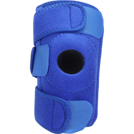 Genouillère de compression sportive en néoprène, soulagement de la douleur, récupération après blessure, support de genou ajustable, bleu royal (1/5)