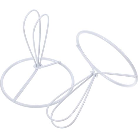 Lot de 2 Clips D'ampoule en Fer Blanc pour Abat-jour Rond, Accessoires D'éclairage Diy, Fixation Solide pour Lampes Pied et Restaurants (1/5)