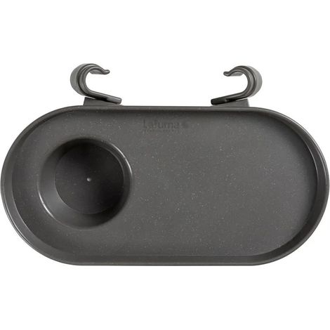Lafuma Mobilier Mobile Portabicchieri per Poltrona Relax in plastica Riciclata al 100%, Titanio, LFM52559105 (1/2)