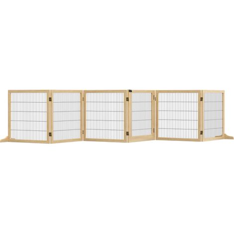 Faltbares Hundeschutzgitter aus Naturholz und Metall, 432 x 36 x 70 cm, MODENUIT (1/5)