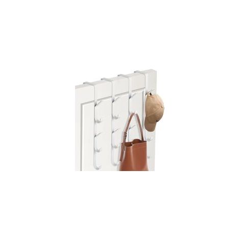 Lot de 4 Crochets Verticale Porte, Gain de Place, Acier Inoxydable, Pratique pour Vêtements, Serviettes et Peignoirs