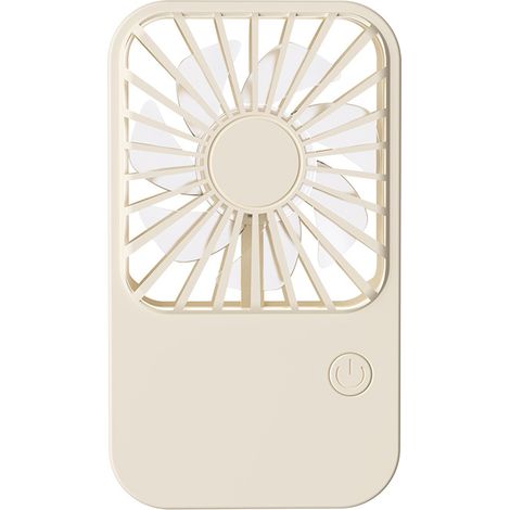 Mini Ventilateur de Poche Portable, Rechargeable USB avec 3 Vitesses, pour Cils à Piles, Filles Enfants Femmes Hommes Voyage Marron