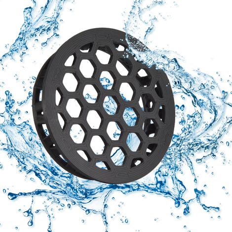 Tamis de rechange optimisé pour gouttières de douche Drainline - Sans outil - Diamètre 49 mm - Plastique noir - Remplace le tamis à cheveux (660005) (1/5)