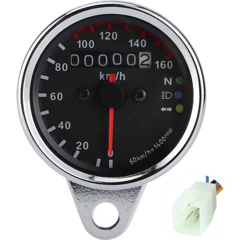 Compteur de vitesse universel 12V, odomètre avec rétro-éclairage, adapté à Honda Monkey Dax Mini Trail Z50 J R VTX 1300 1800 750 (1/5)
