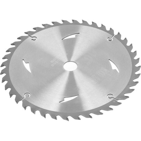 Kreissägeblatt mit Wechselzahnung, 10 Zoll, 40 Zähne, Hartmetall, für Holzbearbeitung, Kork und Hartholz (1/5)
